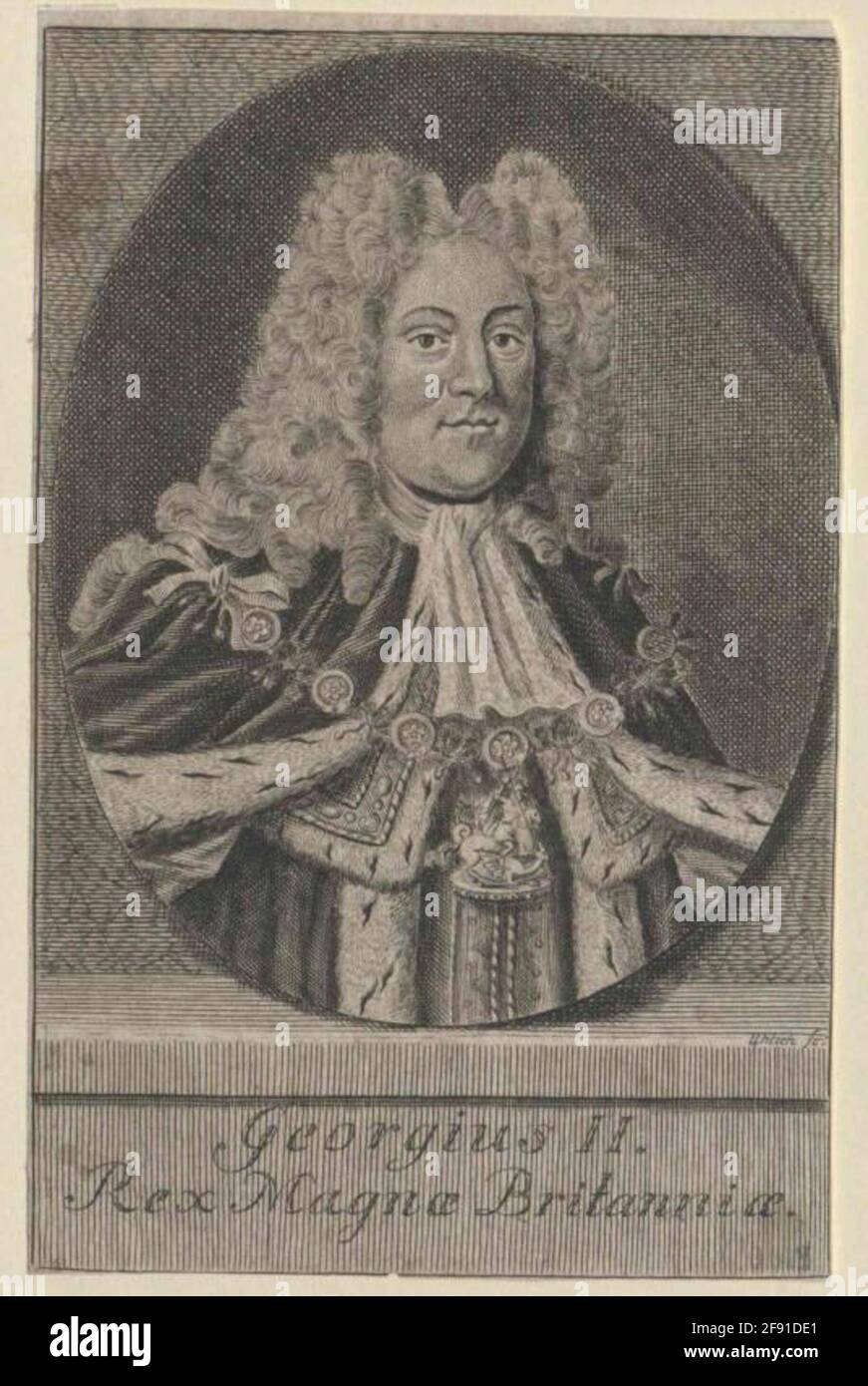 Georg II, re d'Inghilterra, Elettore di Hannover. Foto Stock
