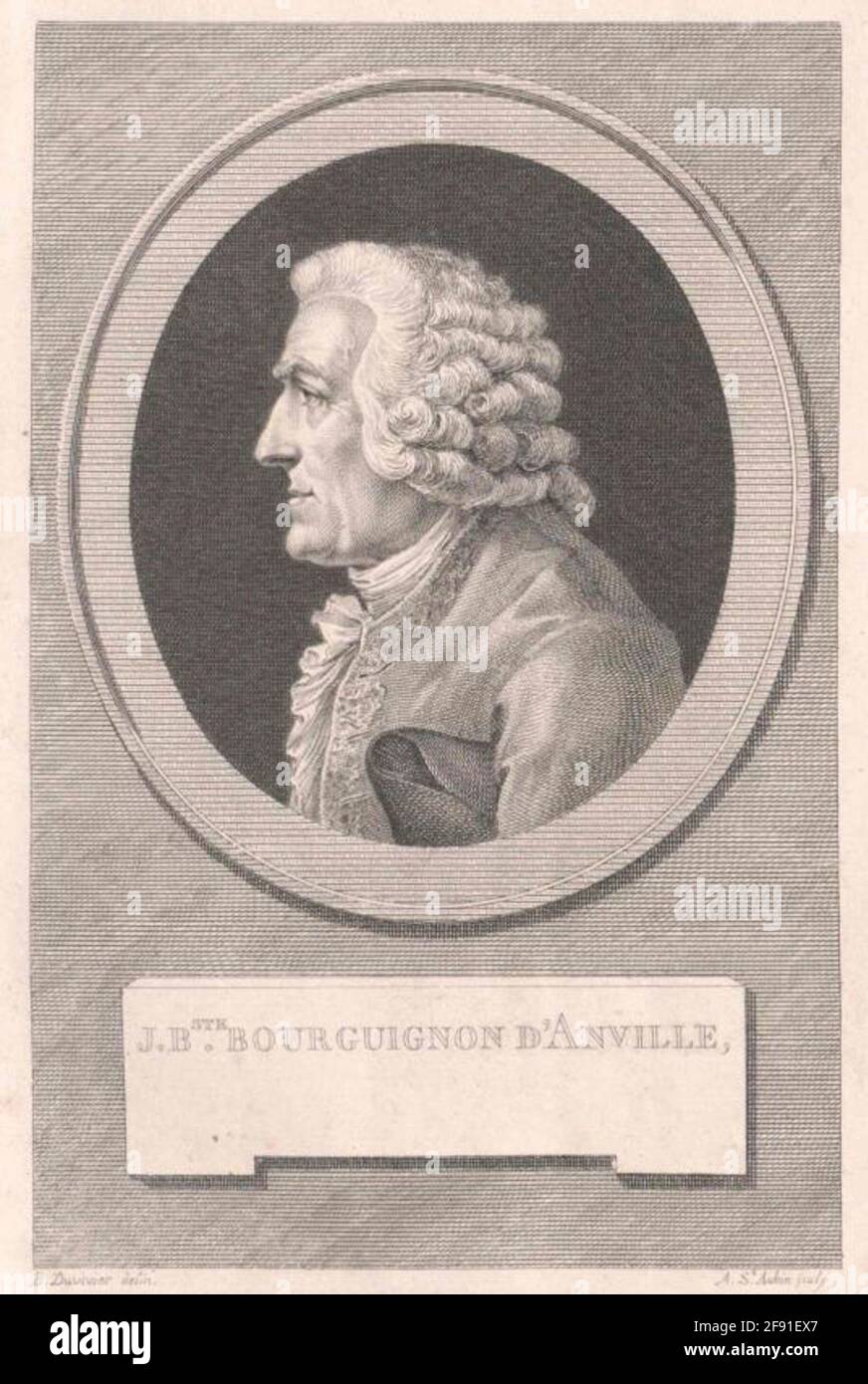 Anville, Jean Baptiste Bourguignon di. Foto Stock