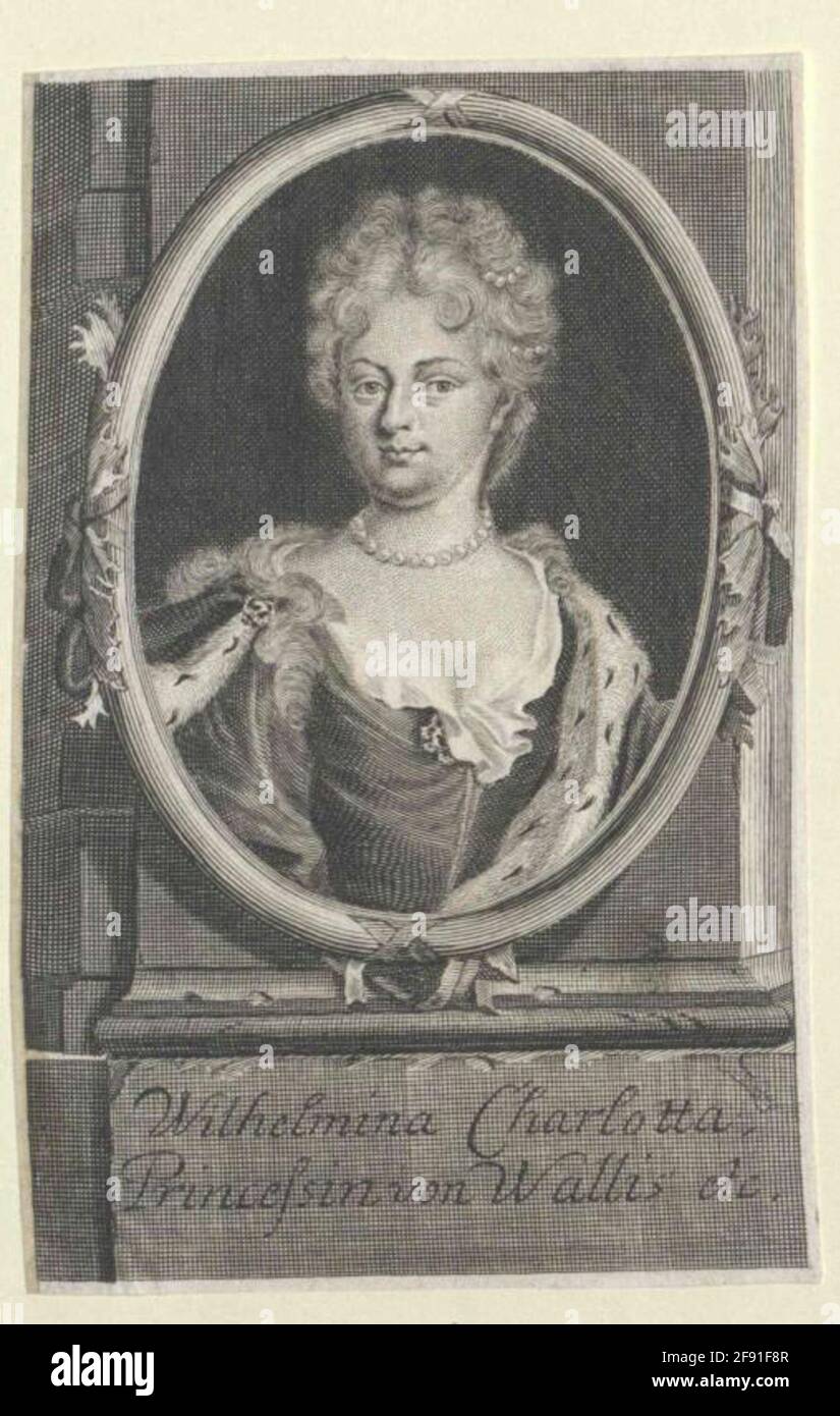 Wilhelmine Karoline, Principessa di Brandeburgo-Ansbach Stecher: Bernigeroth, Martin Foto Stock