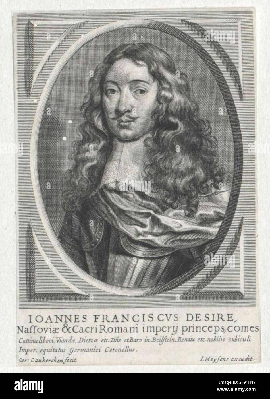 Johann Franz Desideratus, principe di Nassau-Siegen. Foto Stock