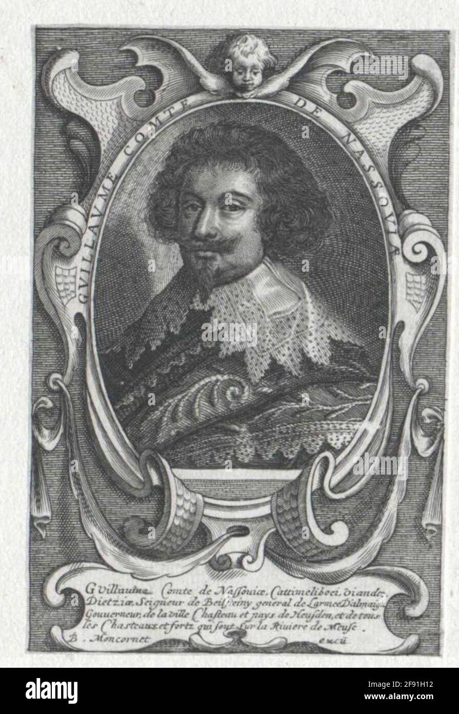 Wilhelm, Conte di Nassau-Siegen Editore: Moncornet, Baltazardatting: 1632/1642 Foto Stock