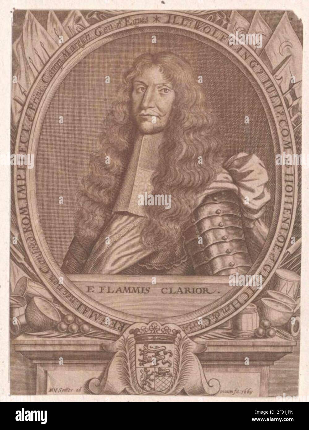 Hohenlohe-Neuenstein, Wolfgang Julius Conte Stecher: Somer, Mathias Van Foto Stock