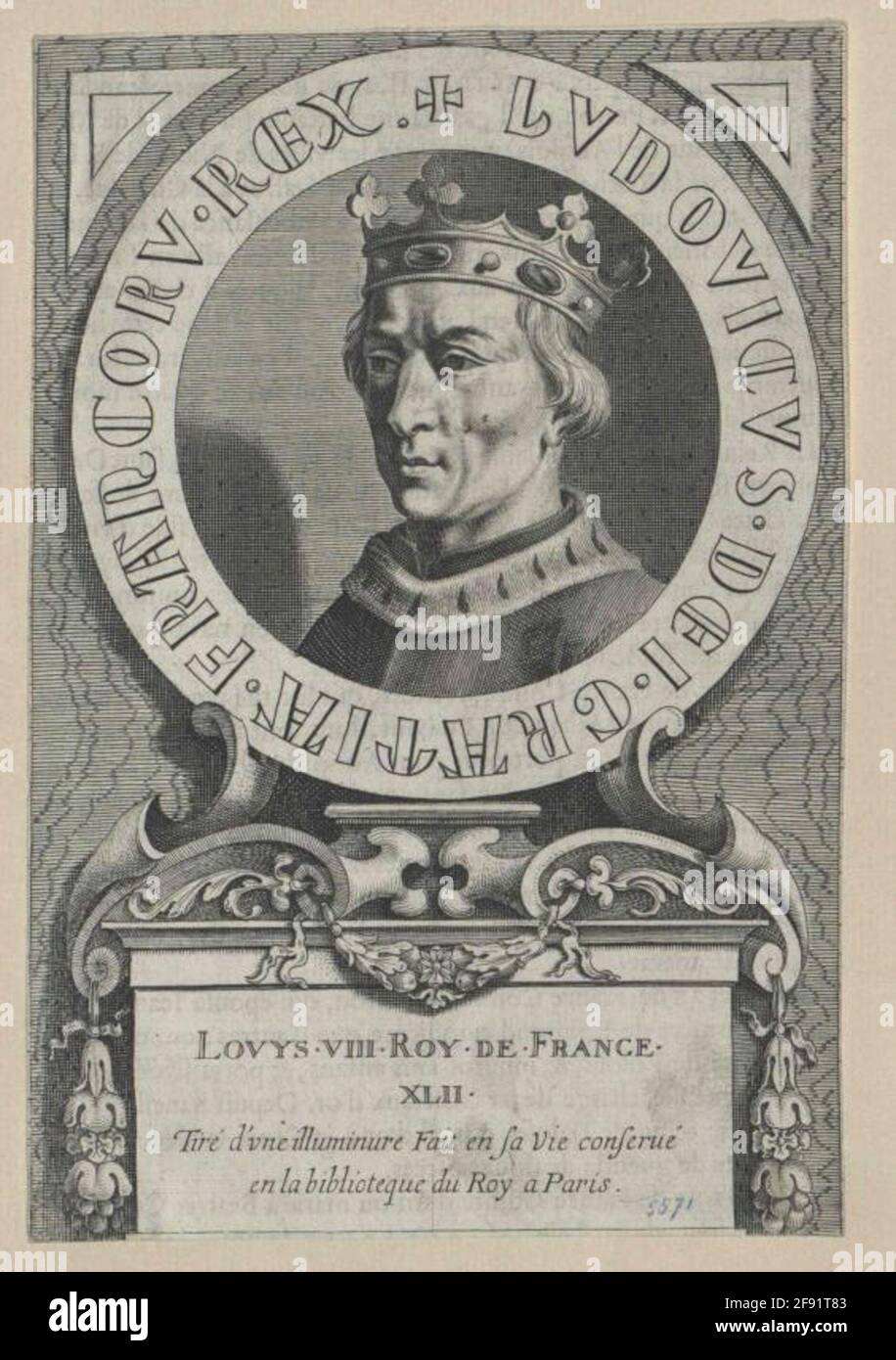 Ludovico VIII., il Re Leone di Francia. Foto Stock