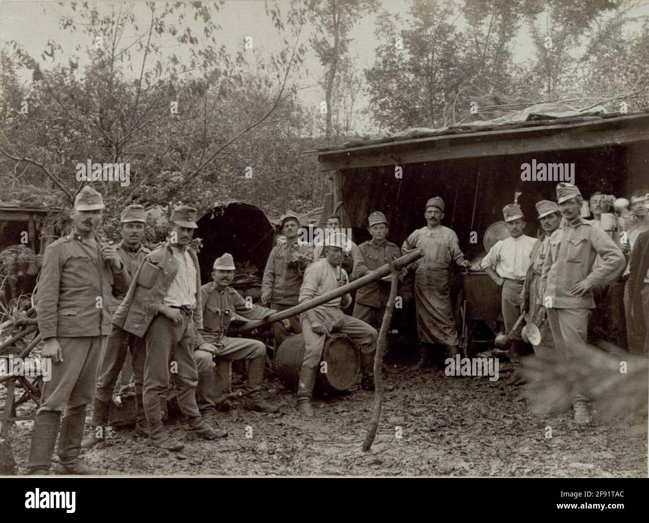 Feldküche a Lokvica . Foto Stock