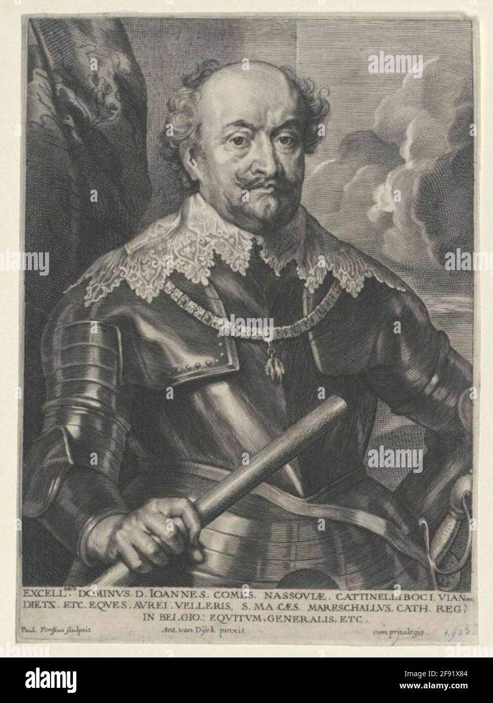 Johann VIII, il giovane, Conte di Nassau-Siegen Stecher: Pontio, Paolo Foto Stock