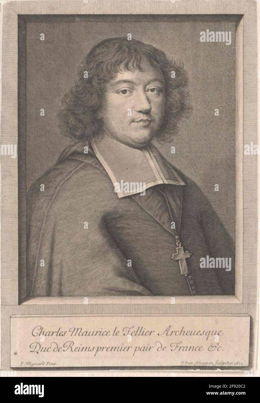 Le Tellier, Charles Maurice Stecher: Capanna, Peter Ludwig van Foto Stock