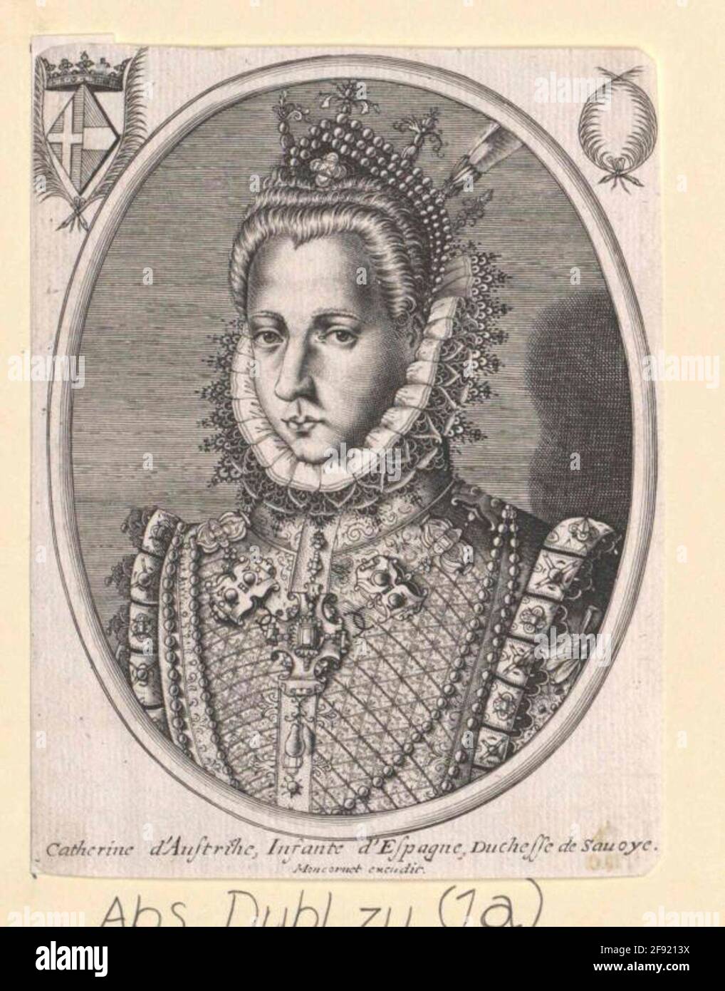 Katharina, Infantin di Spagna Editore: Moncornet, Baltazardatting: 1615/1668 Foto Stock