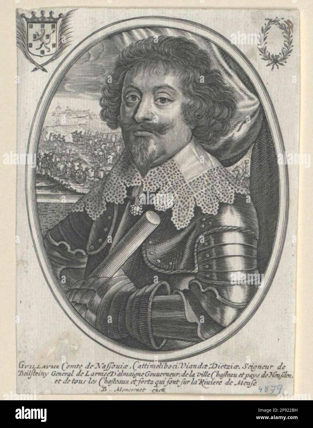 Wilhelm, Conte di Nassau-Siegen Stecher: Moncornet, Baltazar Foto Stock