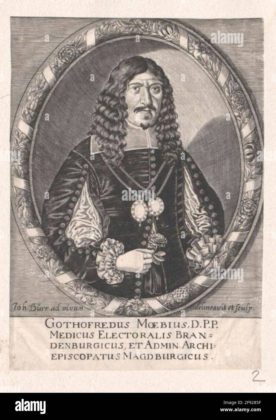 Möbius, Gottfried Editore: Neuenhan, Johann Ludwigstecher: Dürr, Johann (1600) Editoria Sort: Jena Foto Stock