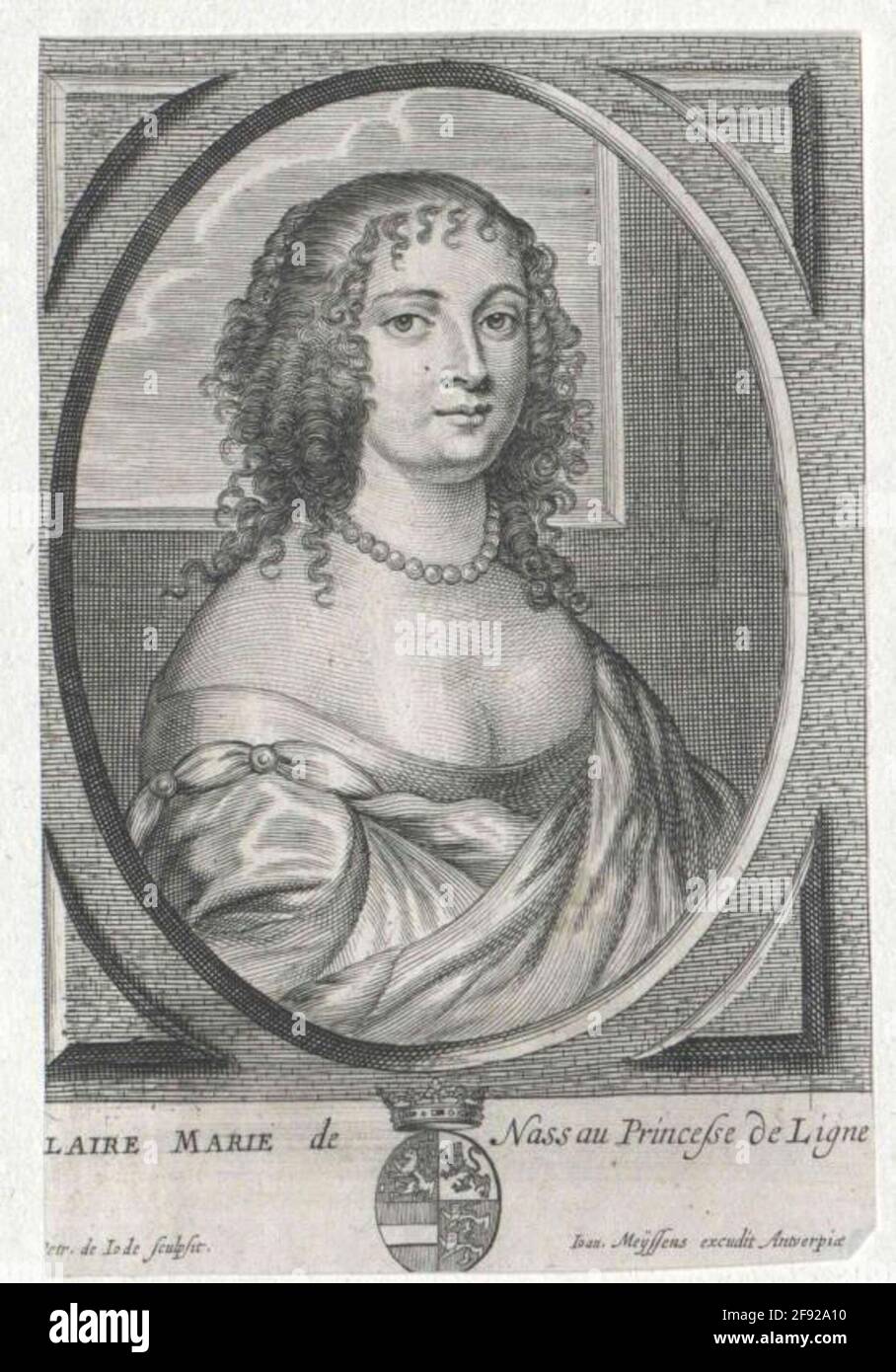 Klara Maria, Contessa di Nassau-Siegen. Foto Stock