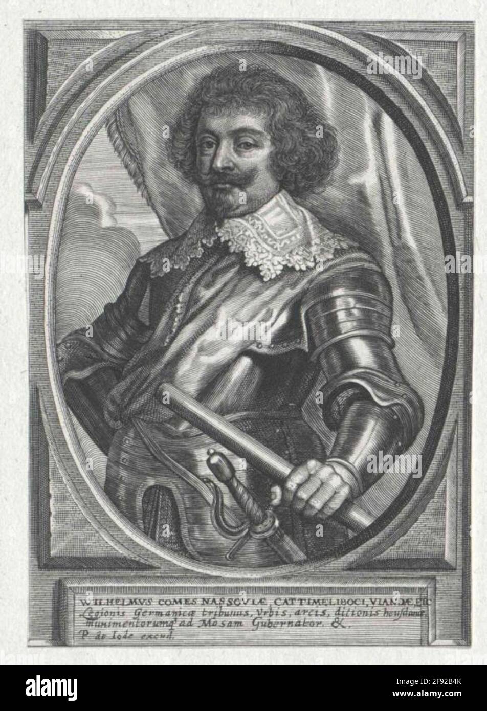 Wilhelm, Conte di Nassau-Siegen Editore: Joden, Pieter DE (2) Stecher: Genesi artistica sconosciuta: Germania Foto Stock