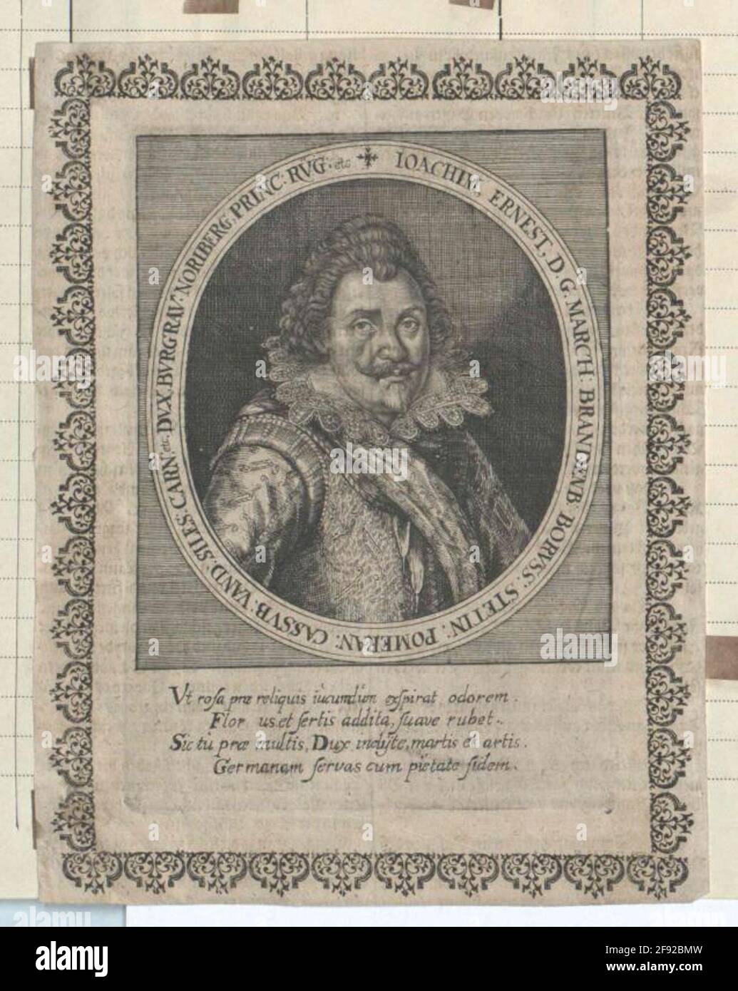 Joachim Ernst, Markgraf von Brandenburg-Ansbach. Foto Stock