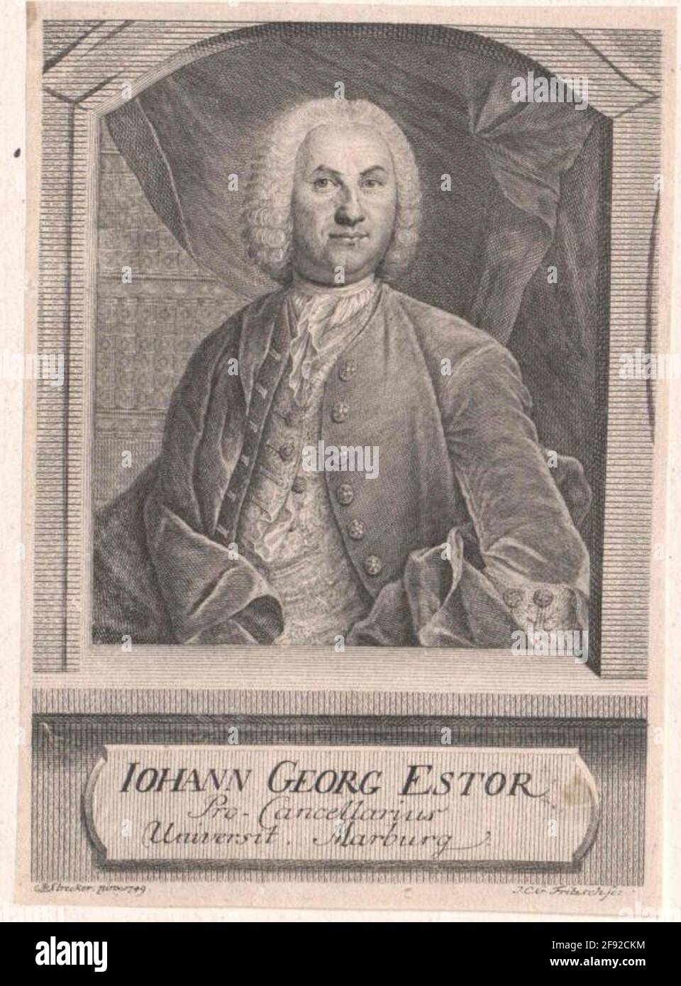 Estor, Johann Georg Stecher: Fritzsch, Johann Christian Godfriedditieren: 1749/1803 Foto Stock