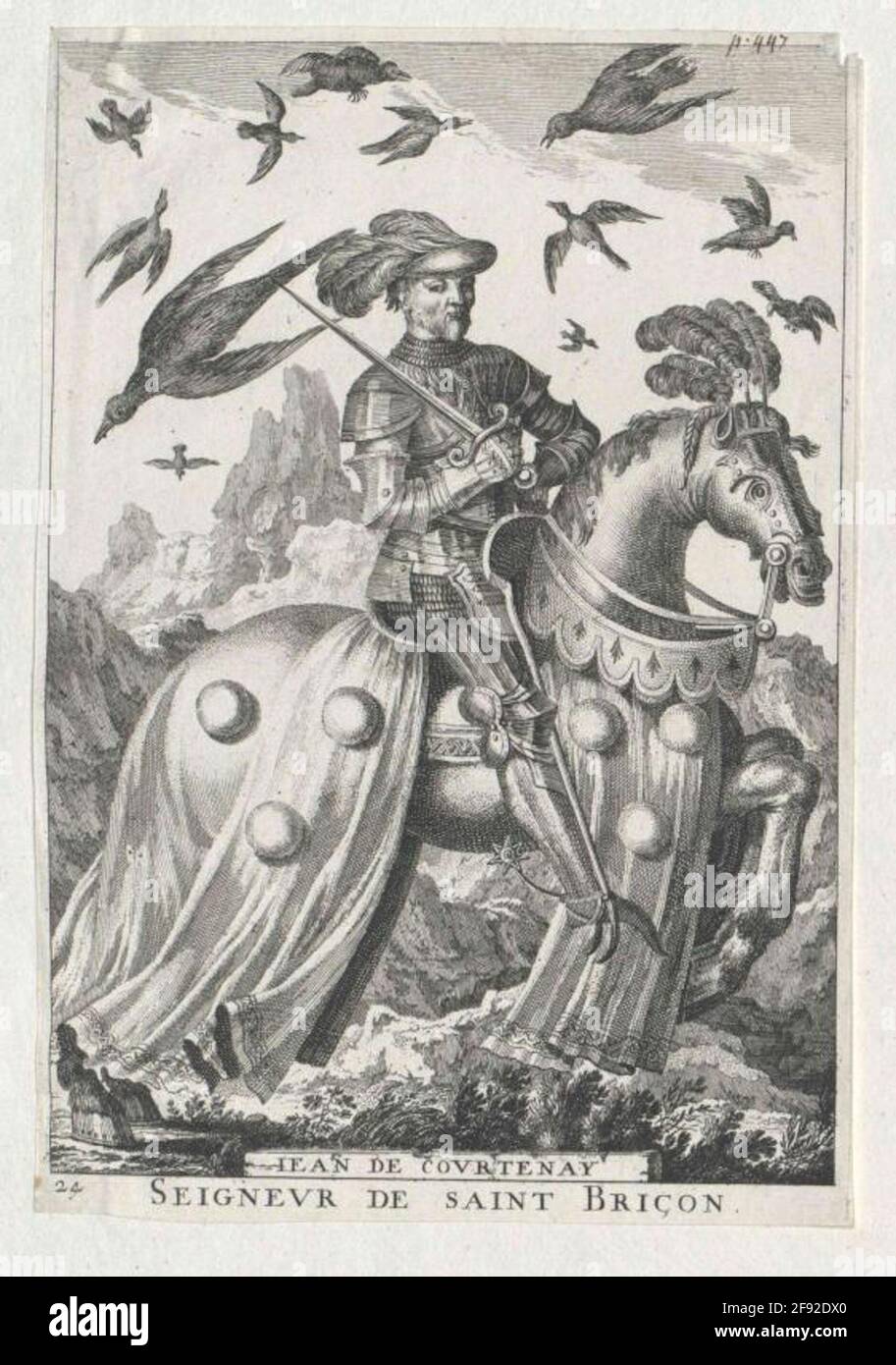 Courtenay, Baron de Saint-Brisson, Jean (IV). Foto Stock
