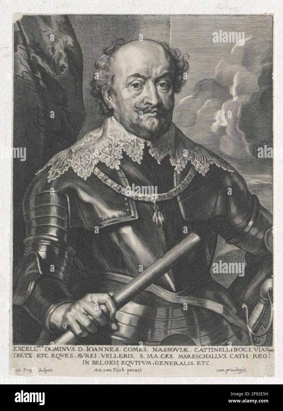 Johann VIII, il giovane, Conte di Nassau-Siegen Stecher: Pontio, Paolo Foto Stock