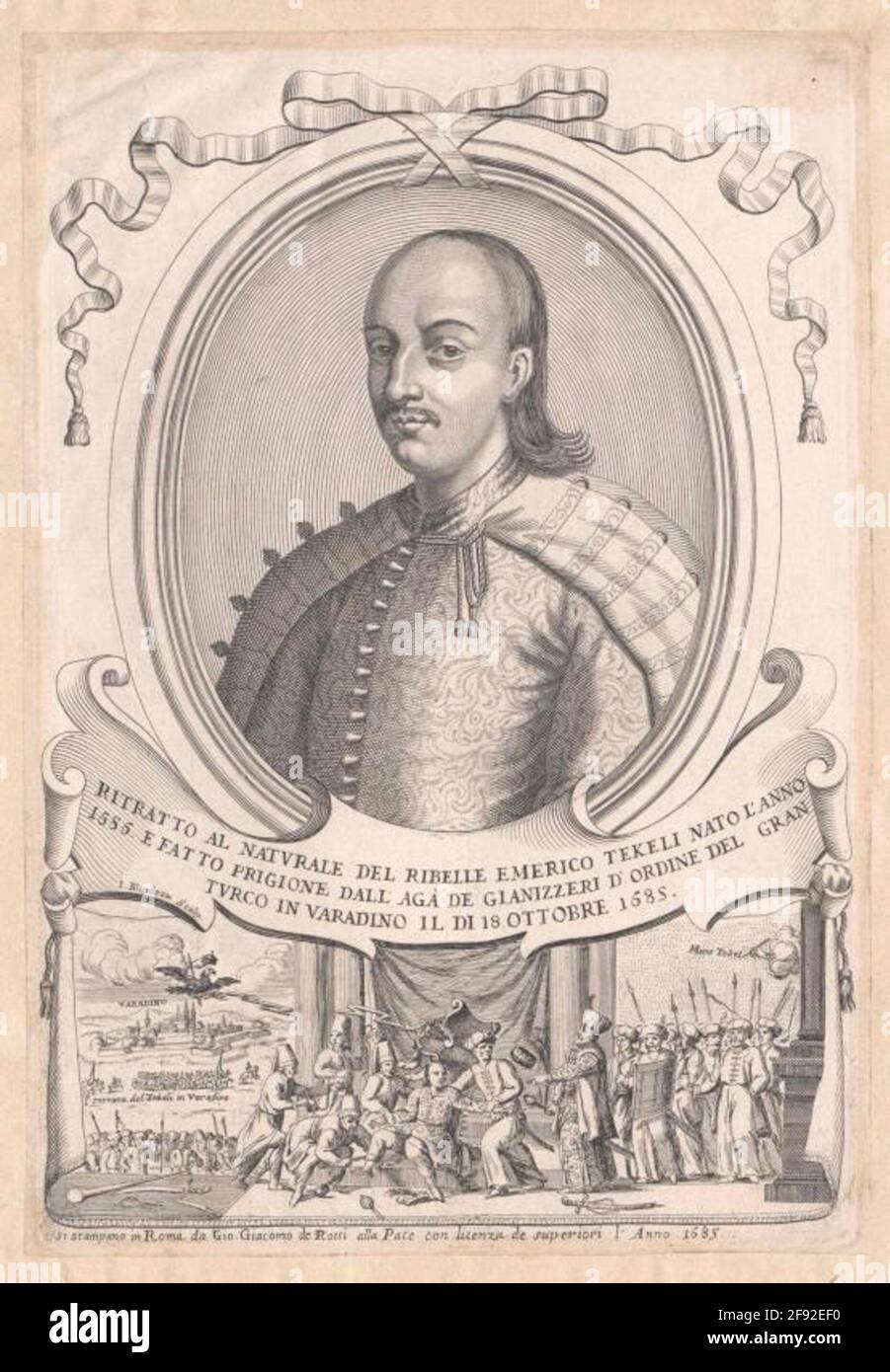 Thököly, Emmerich Graf Stecher: Blondau, Jacques Verleger: Rossi, Giovanni Giacomo de Verlagsort: ROM Foto Stock