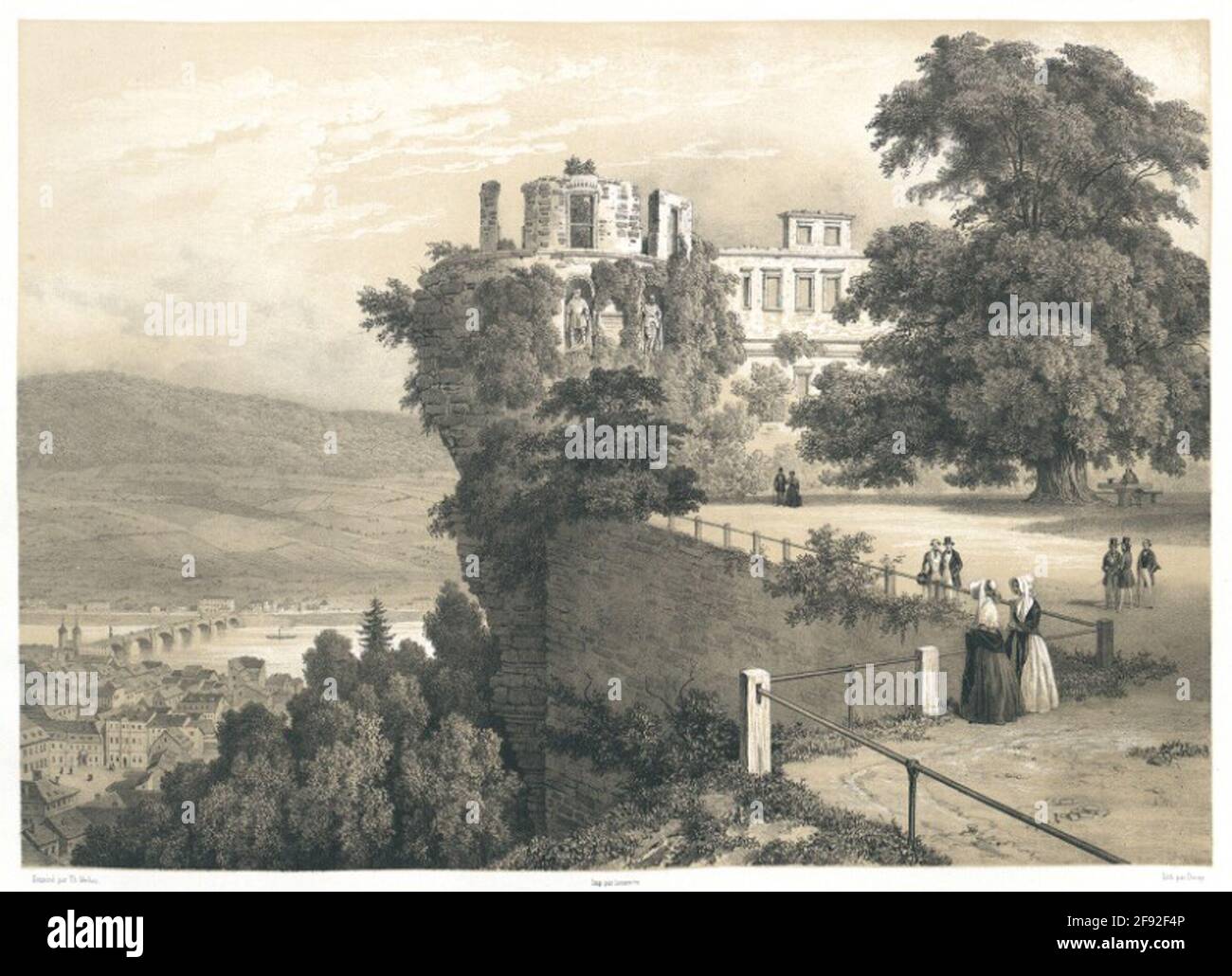 Le Stuckgarten du Château d'Heidelberg. Il giardino di stucco del castello a Heidelberg. Foto Stock