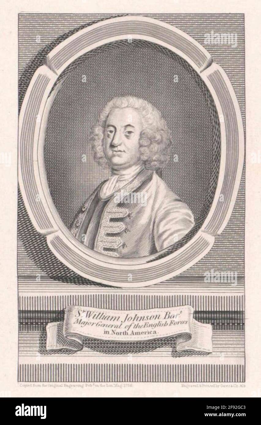 Johnson, Sir William 1 Baronet . Foto Stock