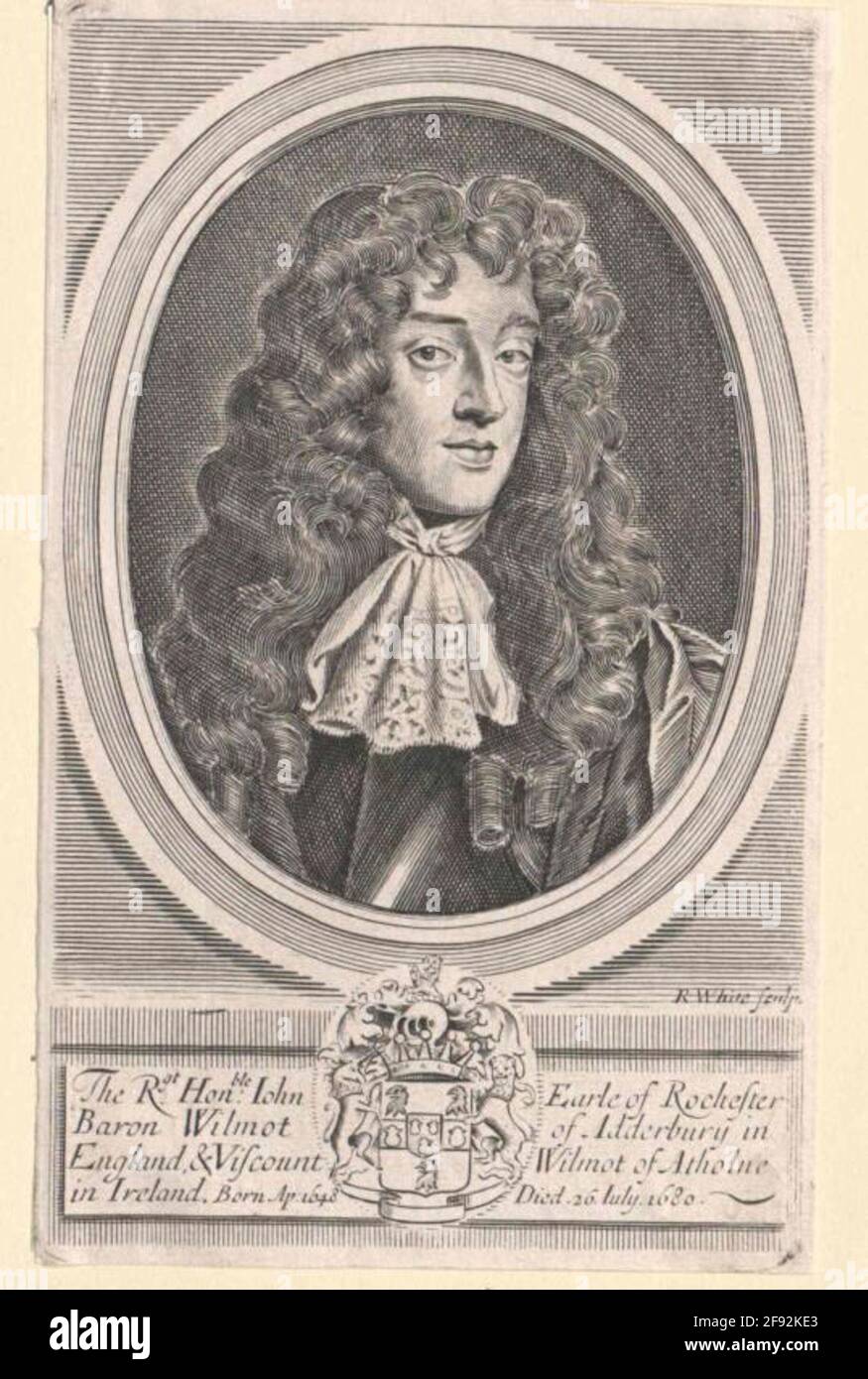 Wilmot II conte di Rochester, John . Foto Stock