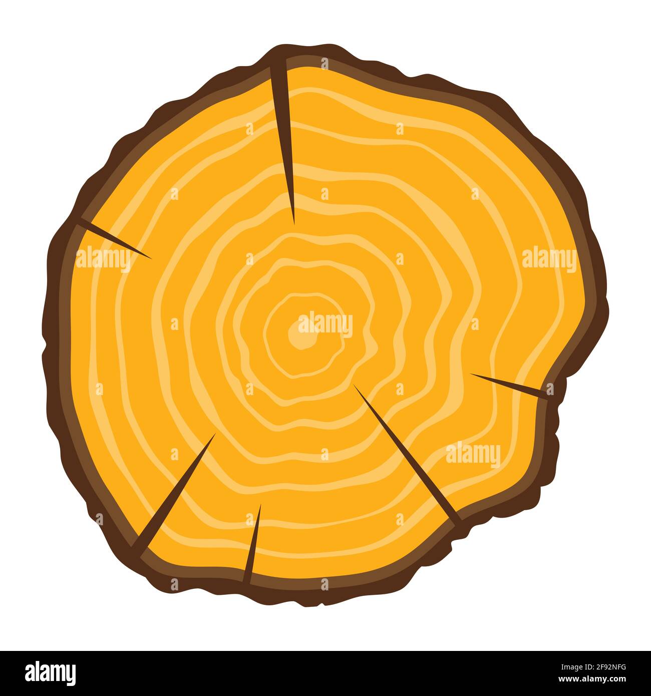 Icona anelli di crescita albero Illustrazione Vettoriale