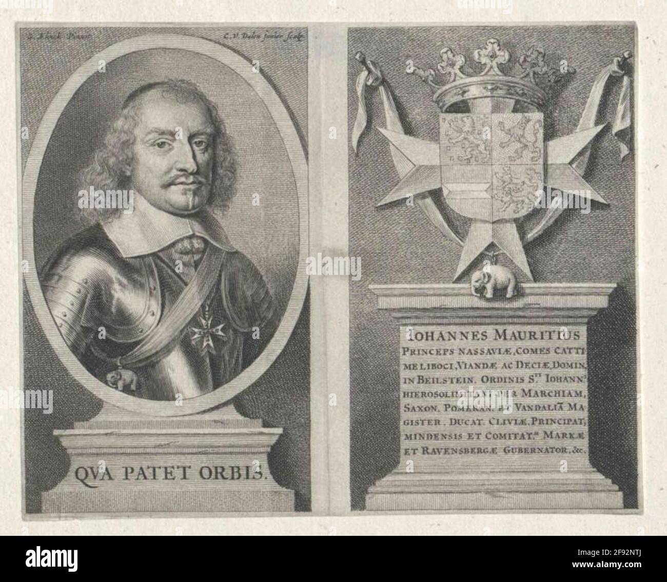 Johann Moritz, Principe di Nassau-Siegen Stecher: Blooteling, Abramatrice: Blooteling, Abrahamdation: 1652/1690 Foto Stock