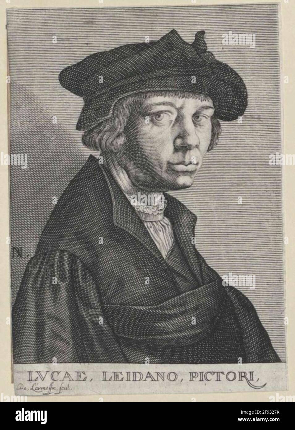 Leyden, Lucas van Stecher: Larmessin, Nicolas de (1640) Foto Stock