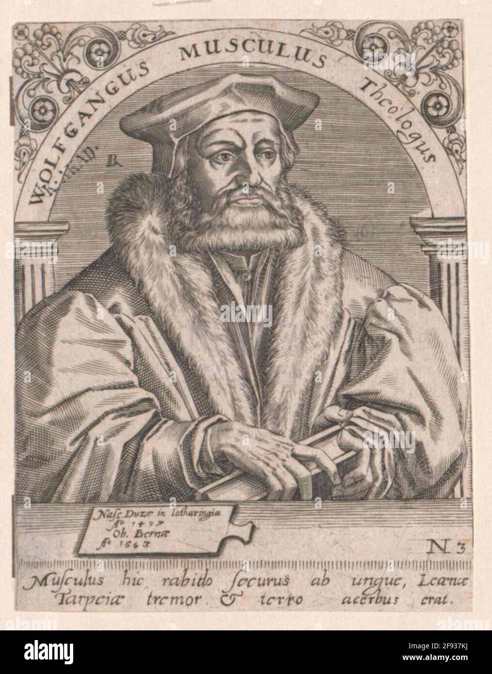 Muscolus, Wolfgang Stecher: Bry, Johann Theodor Dedation: 1597/1599 Foto Stock