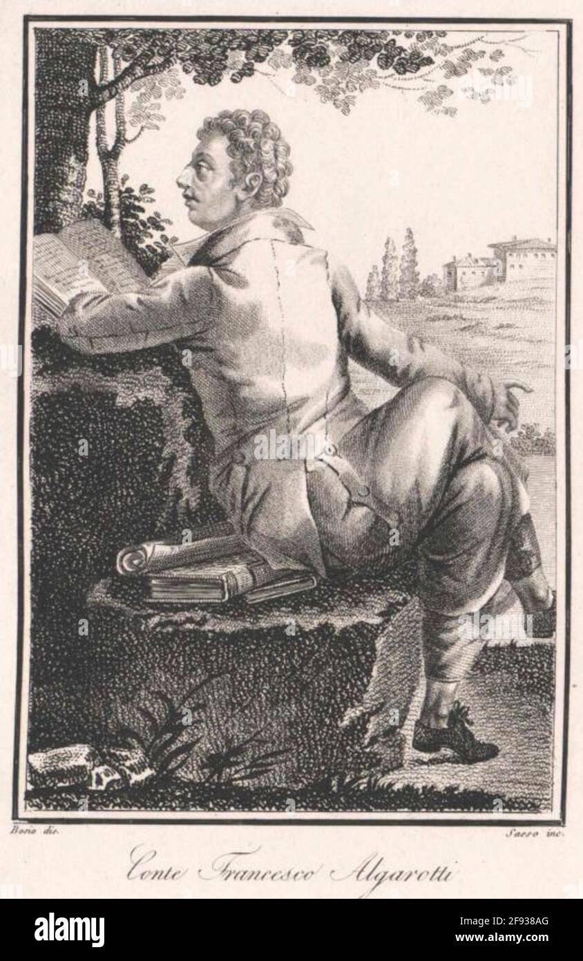 Algarotti, Francesco Nova Radier: Sasso, Giovanni Trassoosich: Bosio, Francesco (1725) Dataerung: UM 1809/1816 Foto Stock