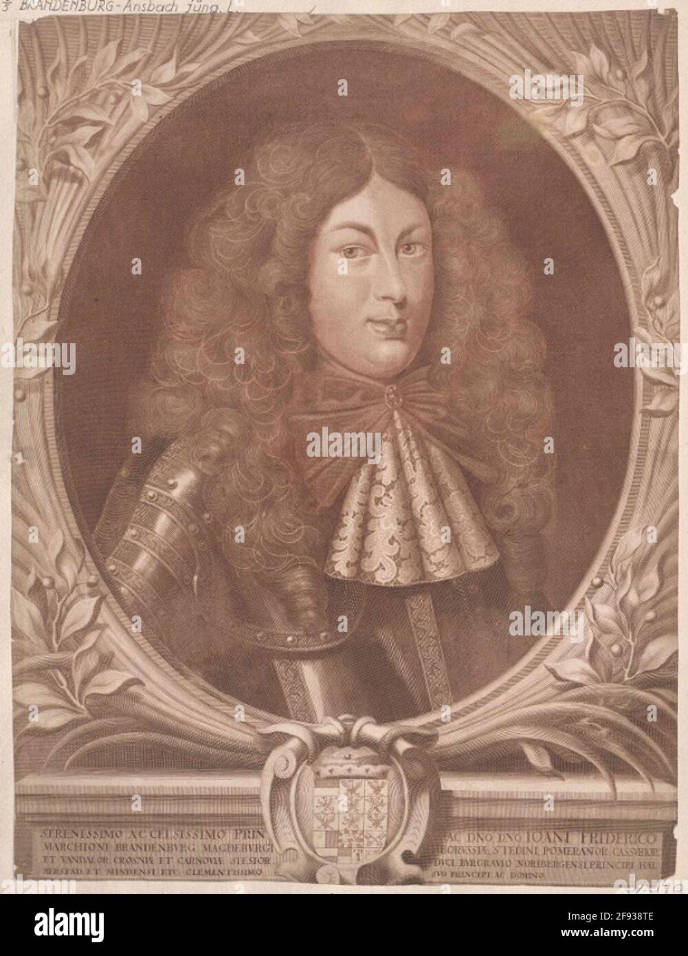 Johann Friedrich, Markgravio di Brandeburgo-Ansbach. Foto Stock