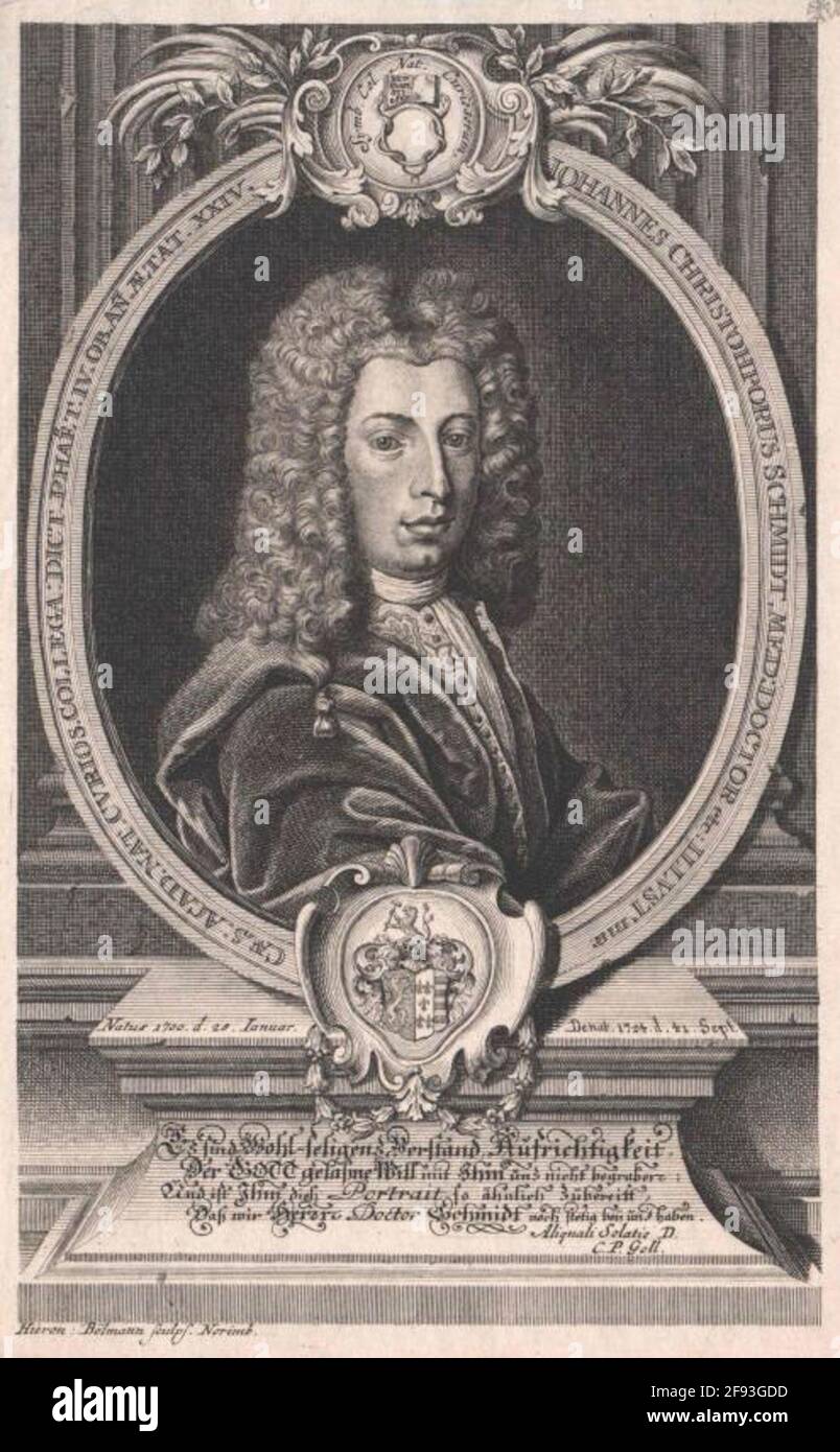 Schmidt, Johann Christoph. Foto Stock
