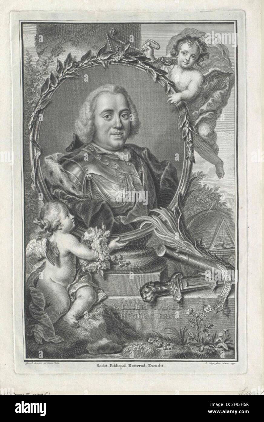 Wilhelm IV, Principe di Orania e Nassau Editore: Faber, John (1684) Pittore: Dijk, Philip Vanstecher: Faber, John (1684) Foto Stock