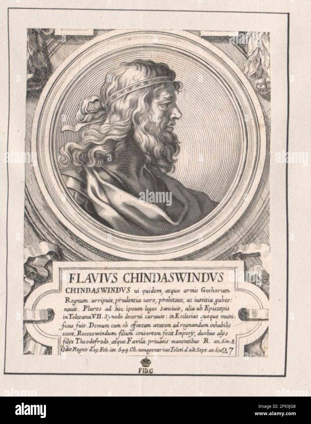Chindaswith, re dei Westgoten. Foto Stock