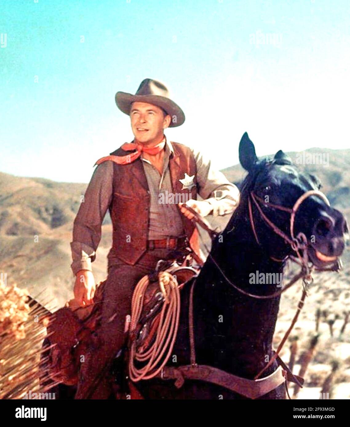 LEGGE E ORDINE 1953 Universal Pictures film con Ronald Reagan Come US marshall telaio Johnson Foto Stock