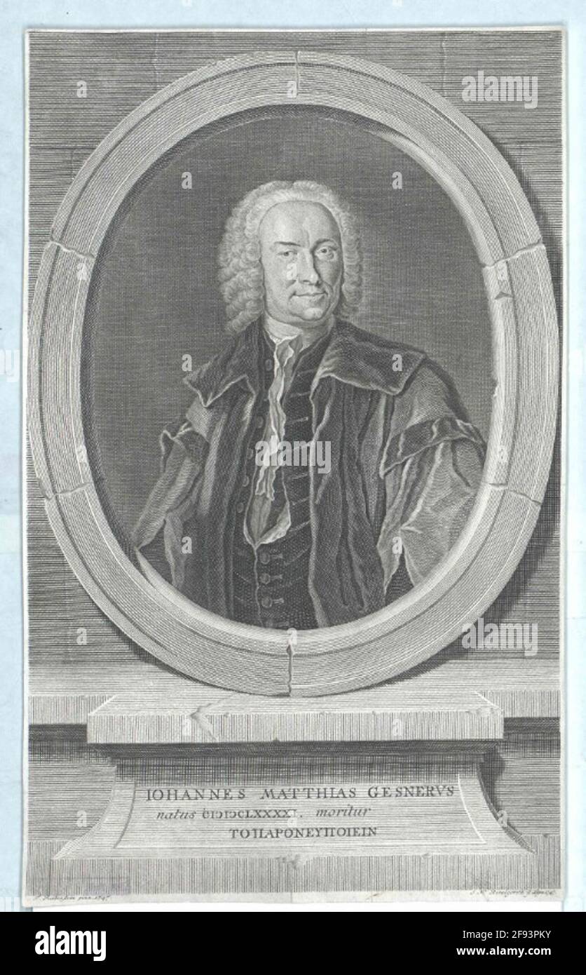Gesner, Johann Matthias Pittore: Reibenstein, F. Stech: Bernigeroth, Johann Martinverlag: Fritsch, Caspar d. Ä. (Vedova), e Bernhard Christoph Breitkopf Foto Stock