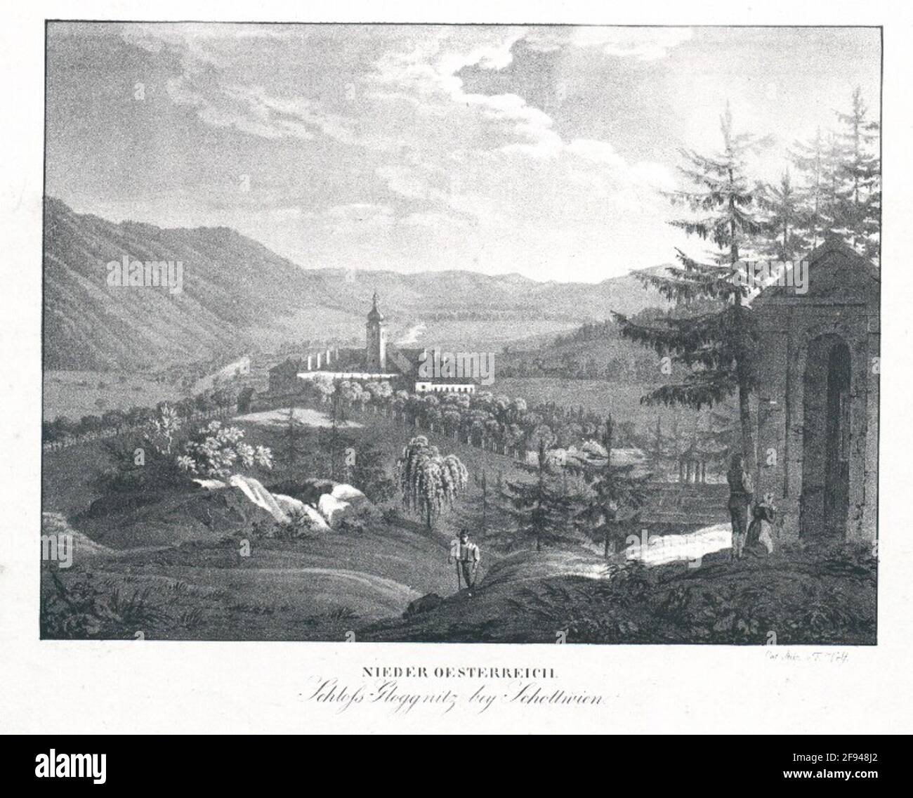 Castello Gloggnitz Bey Schottsgien. Bassa Austria. Foto Stock