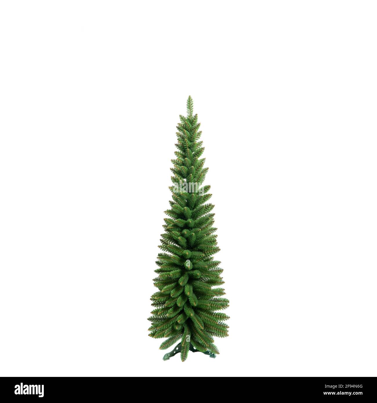 Disadorno albero di Natale isolato su bianco Foto Stock