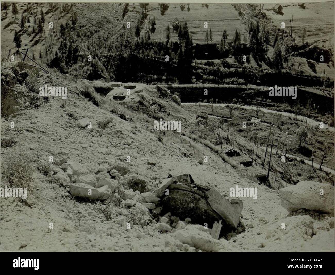 Forte Hensel. I 12cm min.scn.kan.Turm, che smonta a sinistra, le pistole sono state rimosse. . Foto Stock