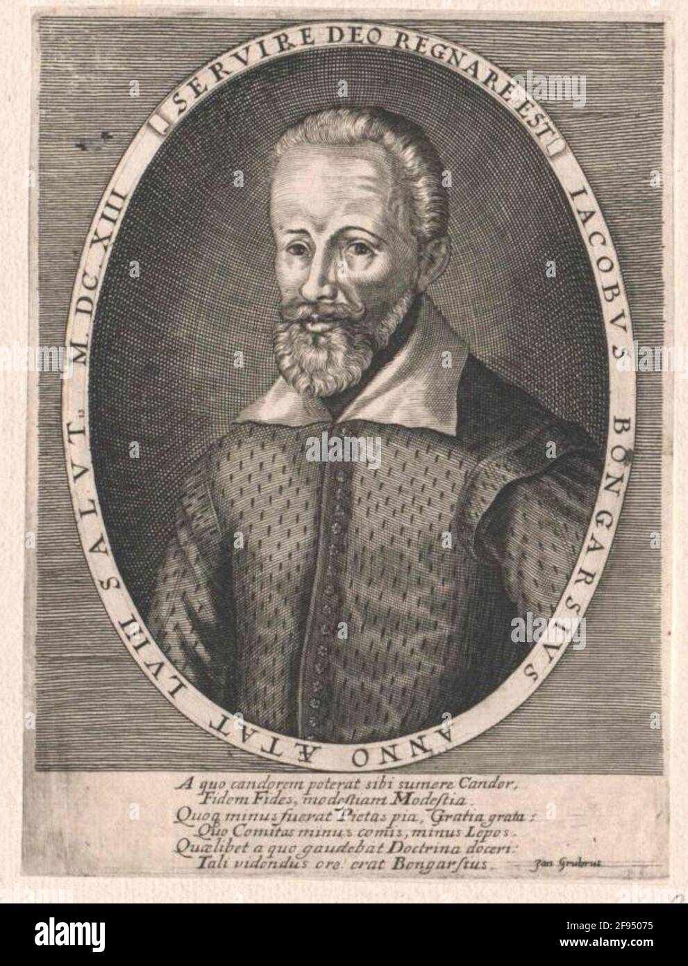 Bongars, Jacques Stecher: Heyden, Jacob van der (1573) Foto Stock