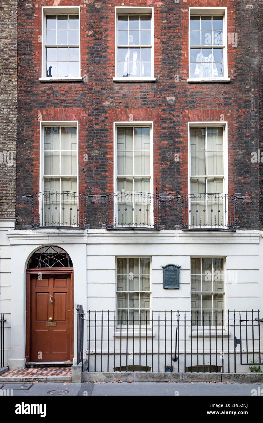 Benjamin Franklin casa vicino Trafalgar Square, Londra, Inghilterra, Regno Unito Foto Stock