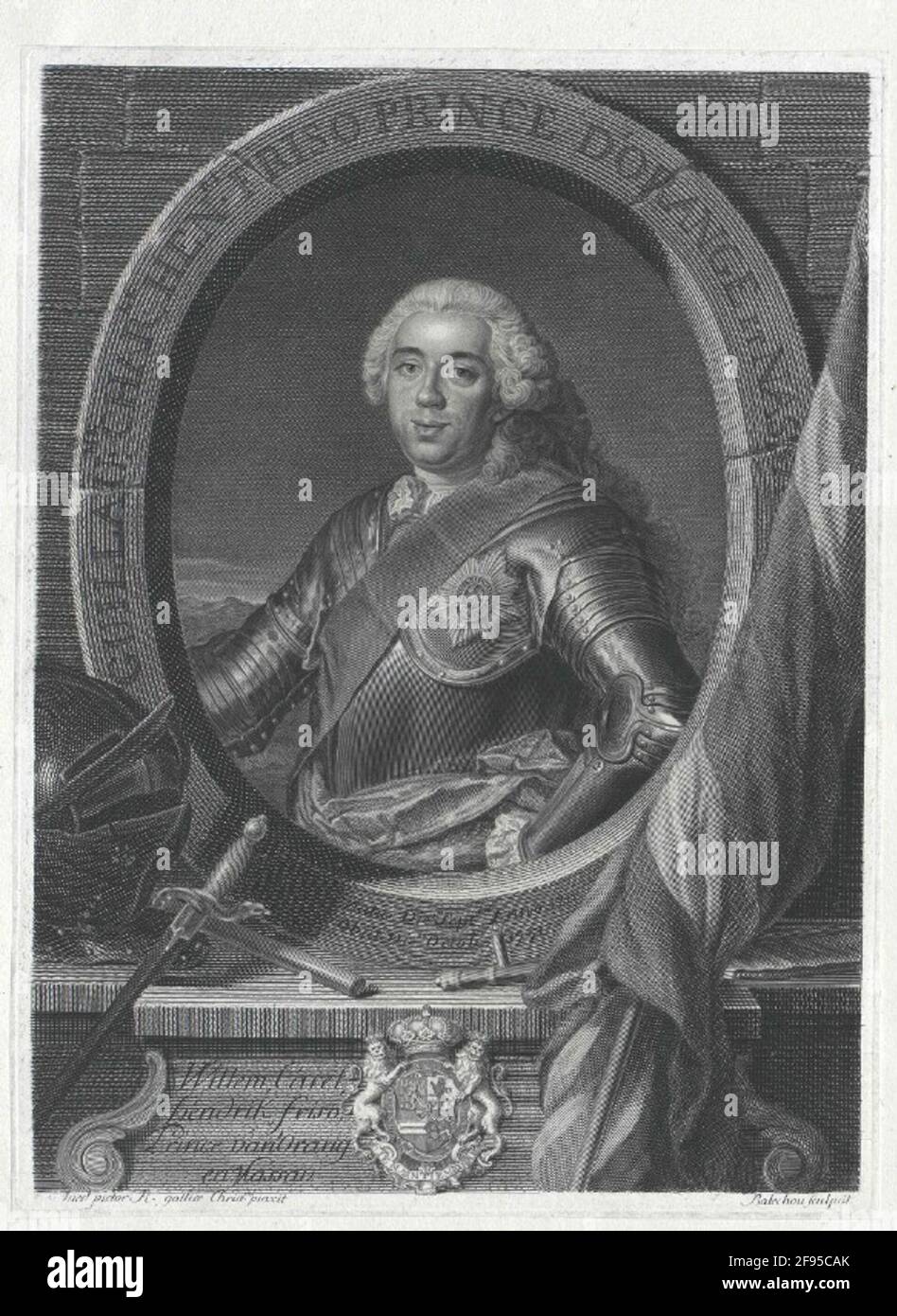 Guglielmo IV., Principe di Orania e Nassau Stecher: Balechou, Jean-Josefadadation: 1751/1764 Foto Stock