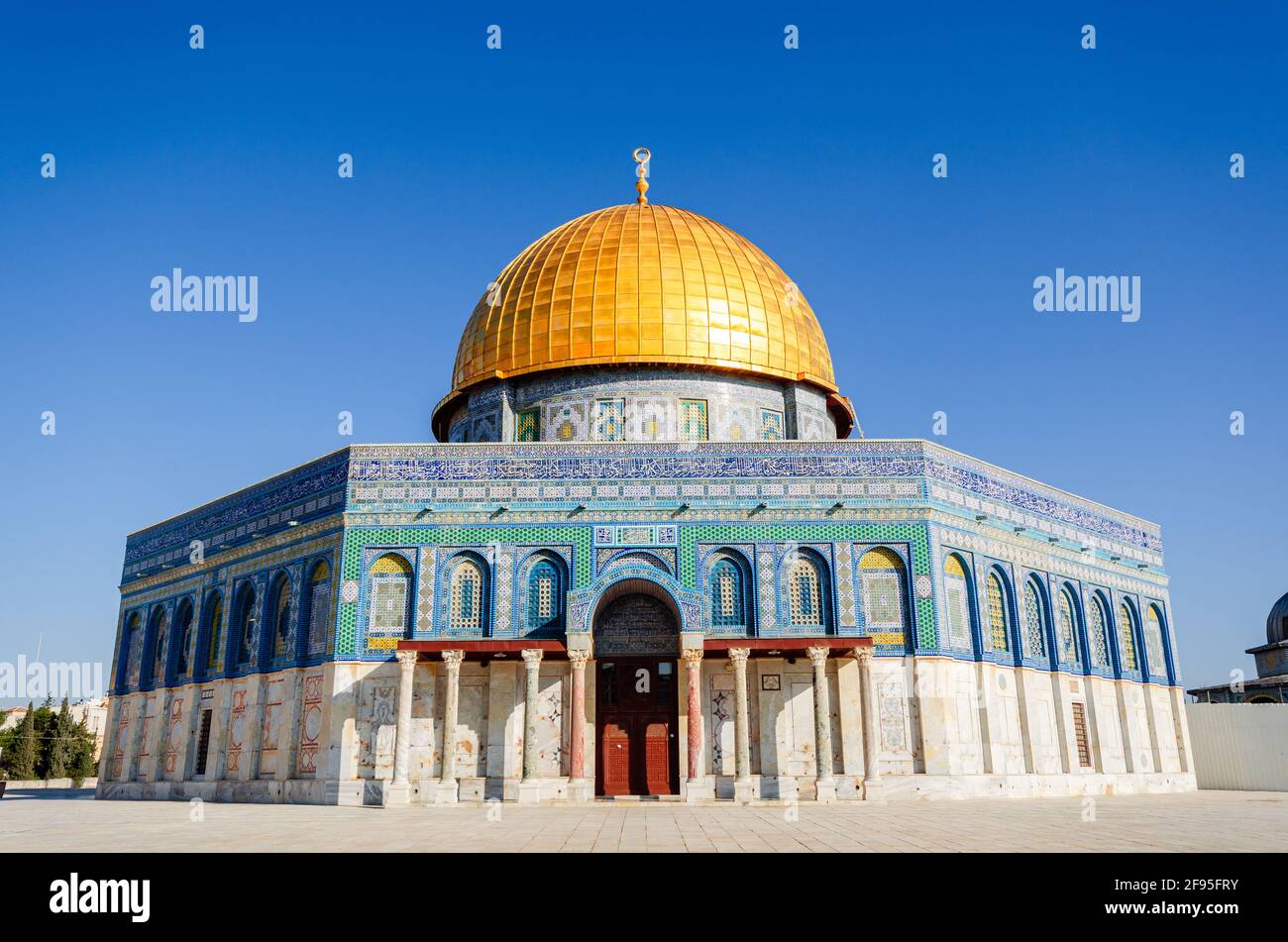 Il Monte del Tempio, conosciuto come Haram esh-Sharif per i musulmani, a Gerusalemme, Israele. Foto Stock