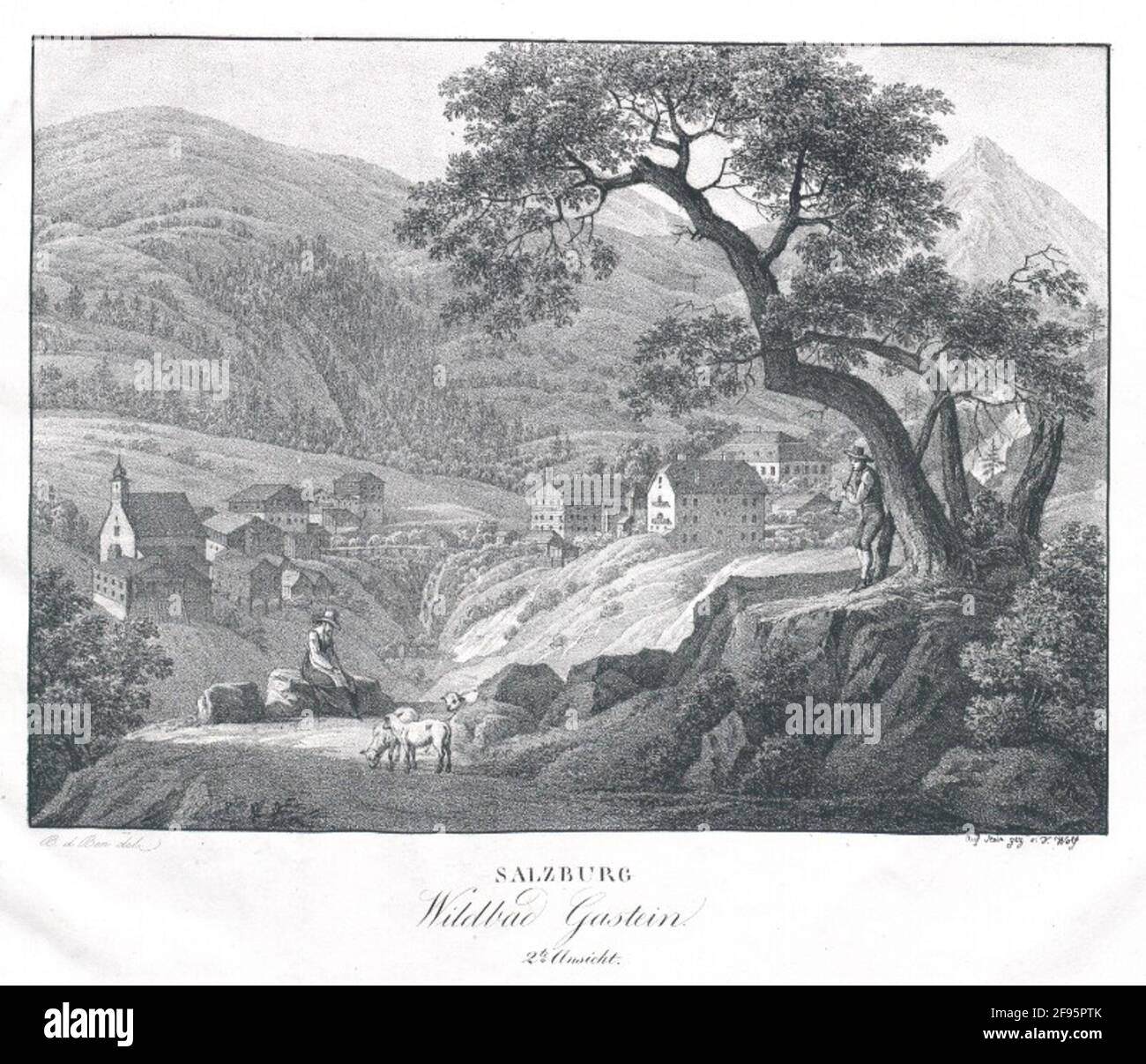 Wildbad Gastein seconda vista. Salisburgo. Foto Stock