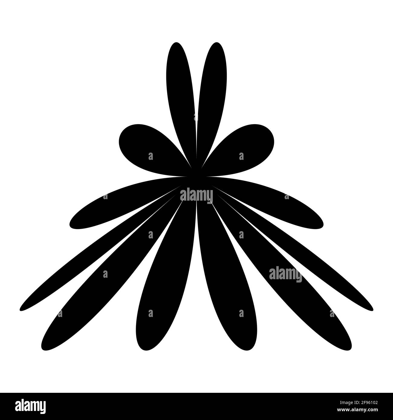 Strana forma vettoriale isolata su sfondo bianco. Figura geometrica perfetta per le pagine web del logo social media t-shirt sci-fi scene cartoline Illustrazione Vettoriale