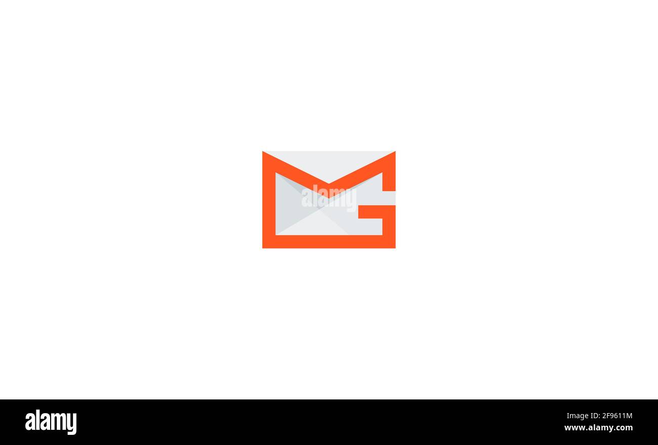 Letter MG GM message Logo Design Illustrazione vettoriale Foto Stock