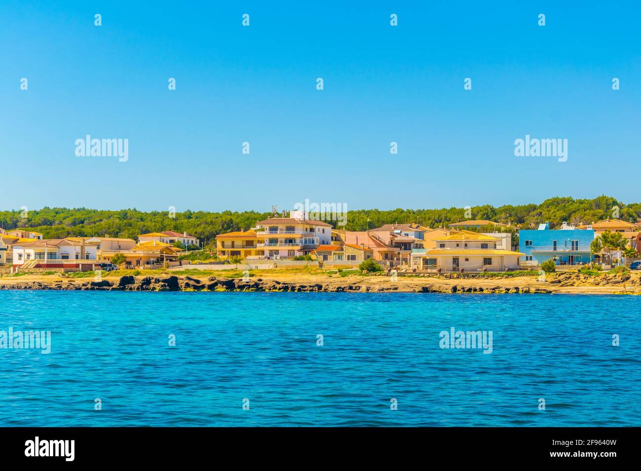 Vista sul mare di Colonia de sant pere, Maiorca, Spagna Foto Stock