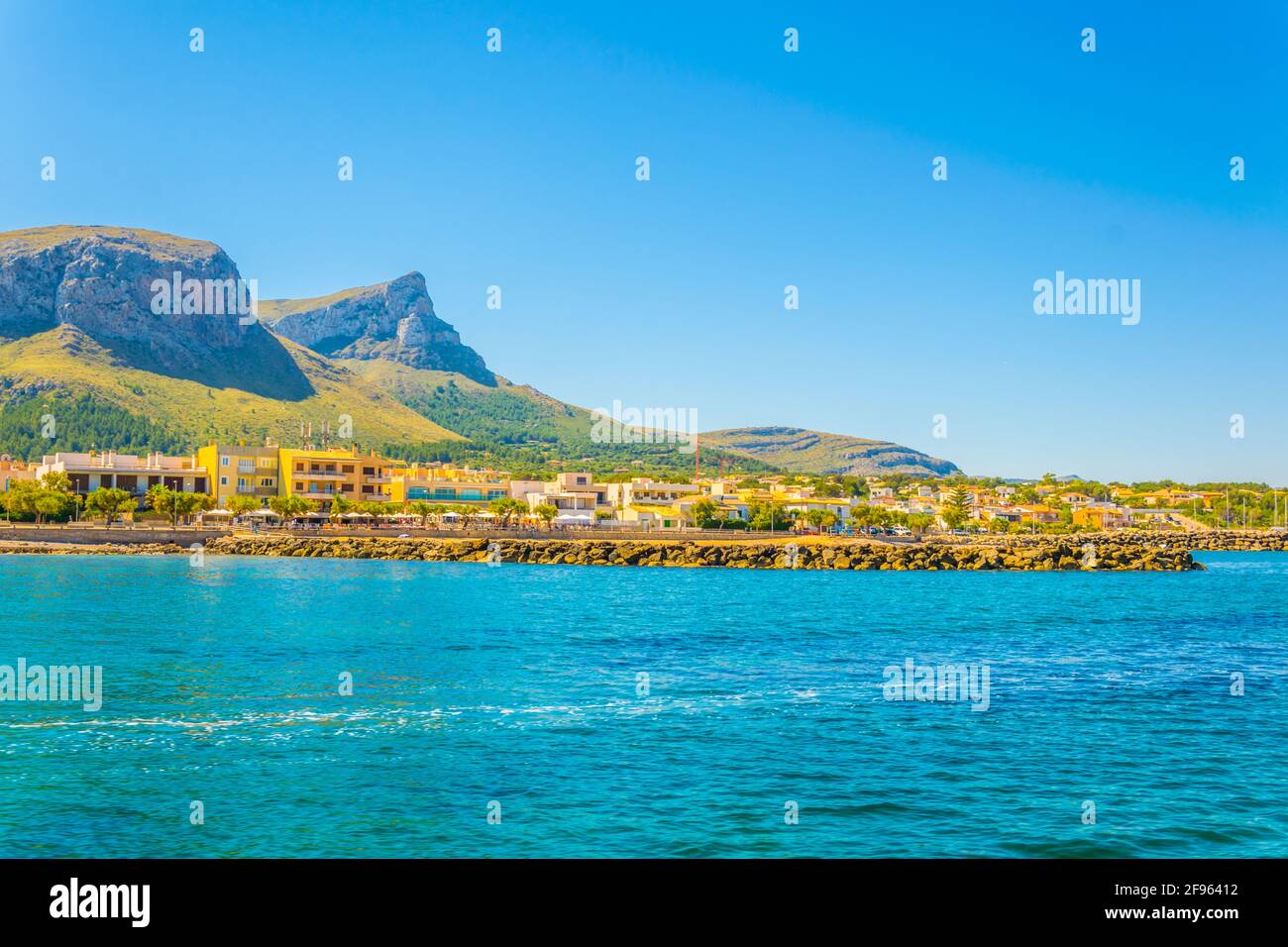 Vista sul mare di Colonia de sant pere, Maiorca, Spagna Foto Stock