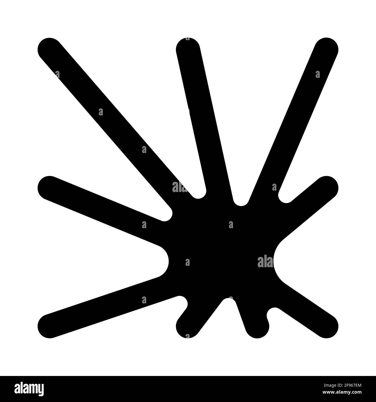 Strana forma vettoriale isolata su sfondo bianco. Figura geometrica perfetta per le pagine web del logo social media t-shirt sci-fi scene cartoline Illustrazione Vettoriale