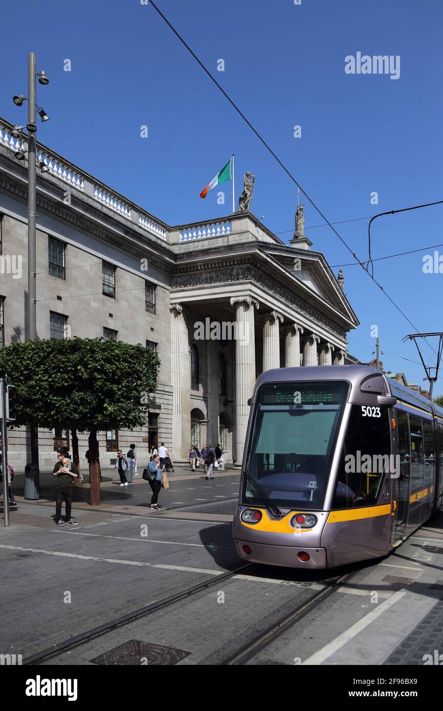 Irlanda, Dublino, Ufficio postale principale di o'Connell Street Foto Stock