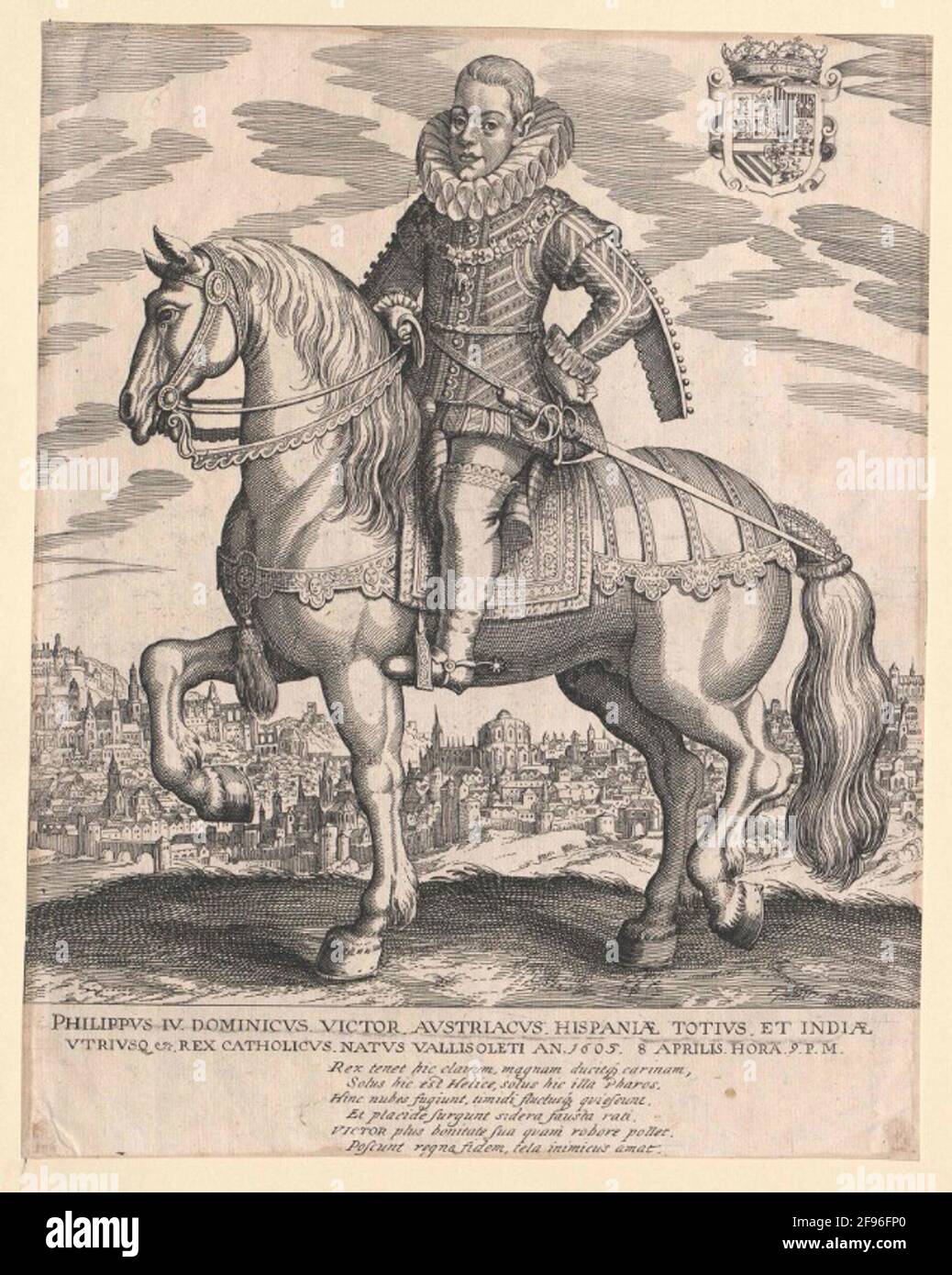 Philipp IV, re di Spagna Editore: Schönwetter, Johann Theobald Segretario: Francoforte sul meno Foto Stock