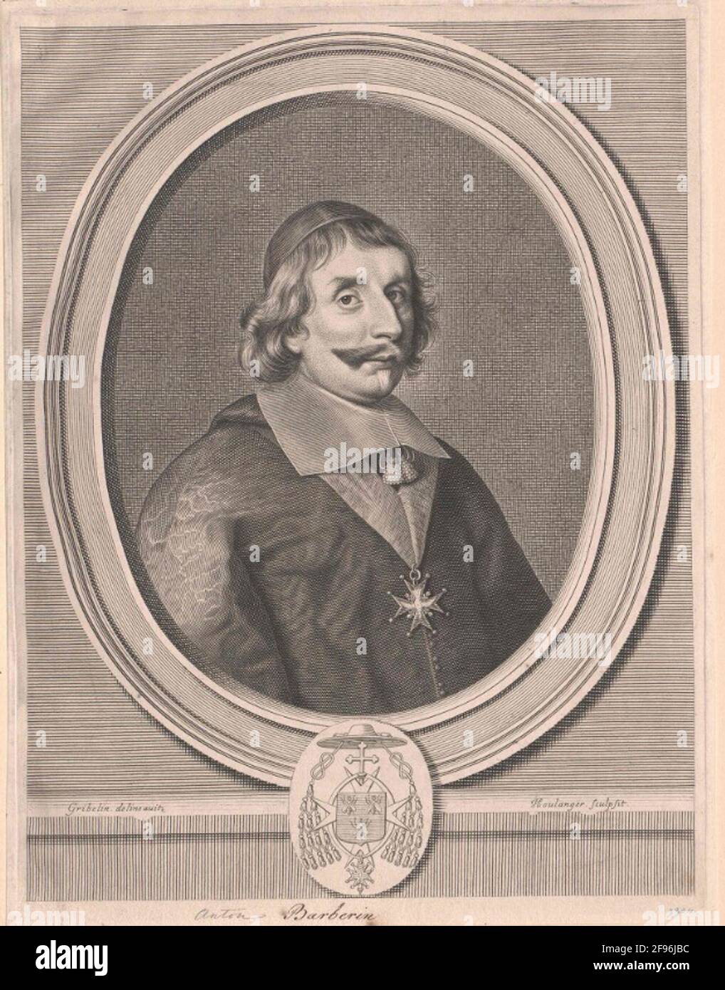 Barberini, Antonio Stecher: Boulanger, Jean (1608) disegnatore: Gribelin, Simon (2) Dating: 1661/1680 Foto Stock